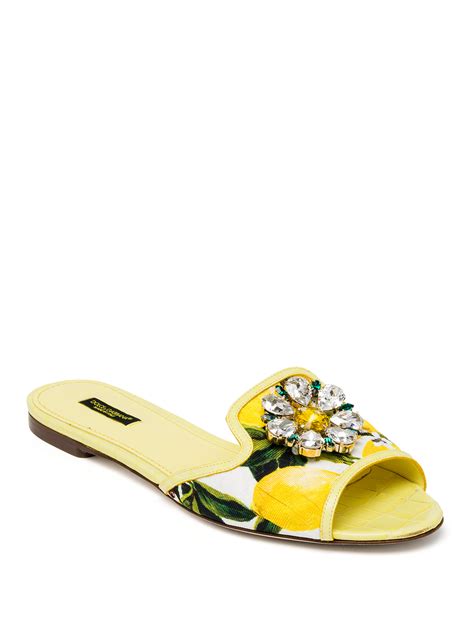 dolce and gabbana slides sale|dolce gabbana flat slide sandals.